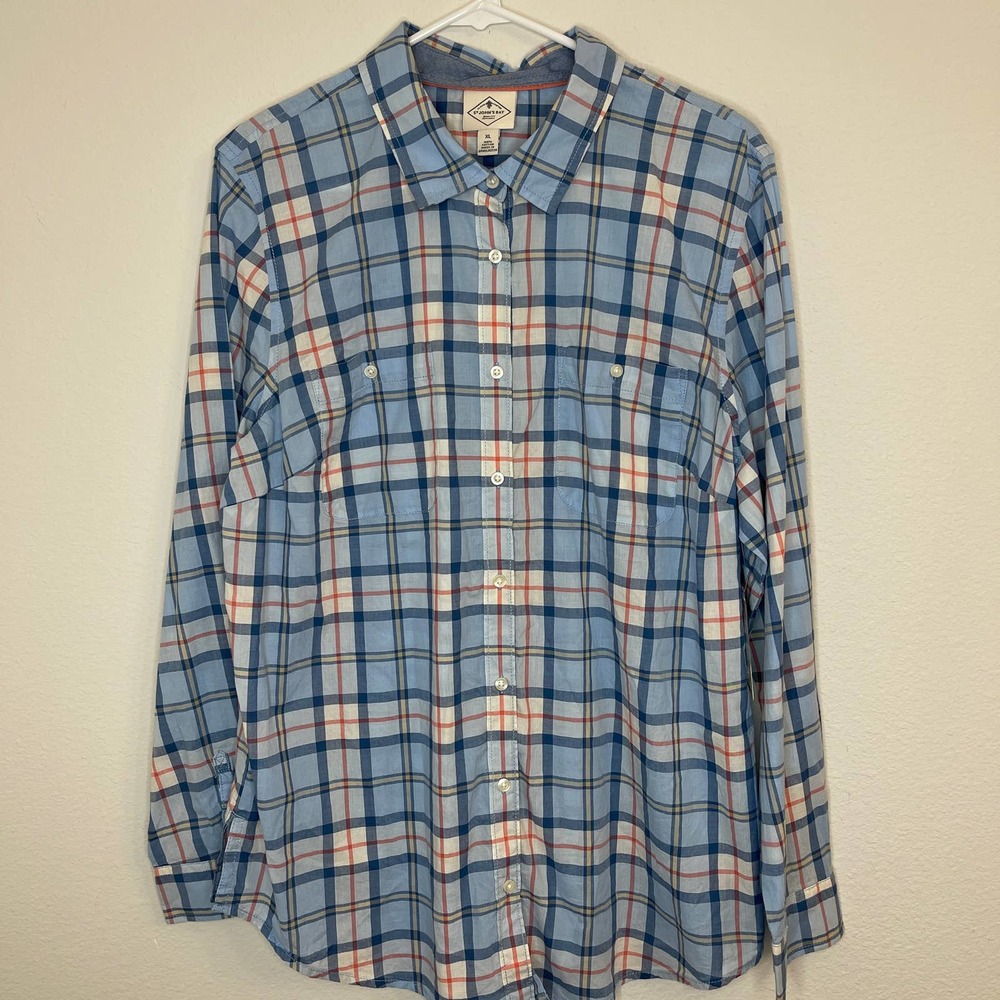 St John’s Bay Checked Shirt Men Sz XL NWT
